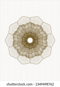 Brown passport style rosette