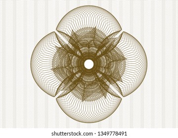 Brown passport style rosette