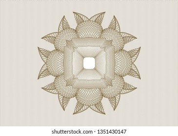 Brown passport style rosette
