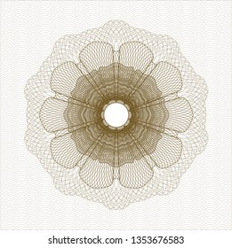 Brown passport style rosette