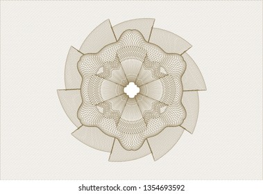 Brown passport style rosette