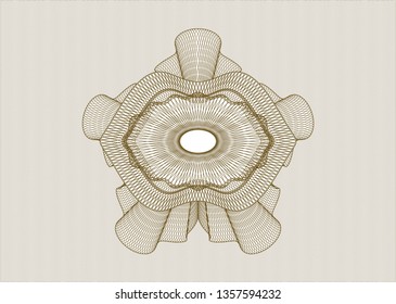 Brown passport style rosette