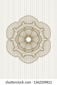 Brown passport style rosette
