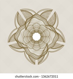 Brown passport style rosette