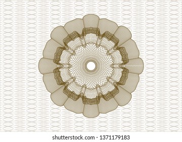 Brown passport style rosette