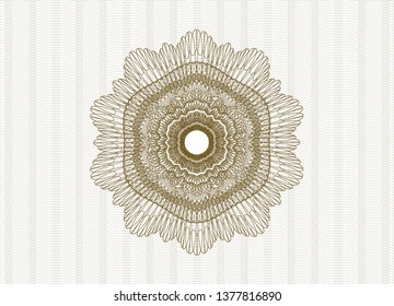 Brown passport style rosette
