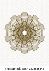 Brown passport style rosette