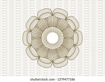 Brown passport style rosette