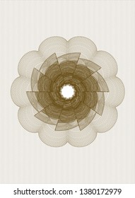 Brown passport style rosette