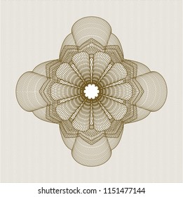 Brown passport style rossete