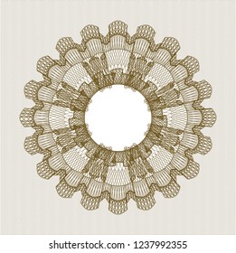 Brown passport style rossete