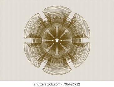 Brown passport style rossete