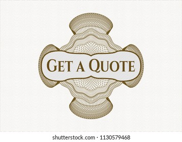 Brown passport style rossete with text Get a Quote inside