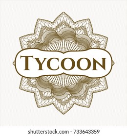 Brown passport style rossete with text Tycoon inside