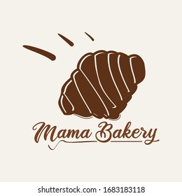 Brown pastry with splashing choco logo for your bakery shop