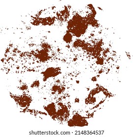 A brown patch of powder, ideal abstract design to include in patterns.  Vector illustration.