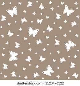 Brown pattern butterflies, butterfly vector background