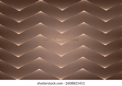 brown pattern. Linear geometric Art deco bricks. 20s retro style. Luxury seamless pattern. Packaging or menu design.Vector. modern brown background 