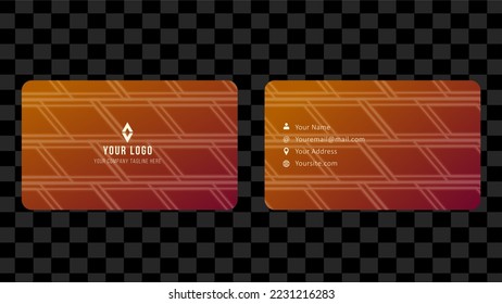 Brown Pattern Name Card and Business Card Template Design Abstract Background EPS 10 Vector