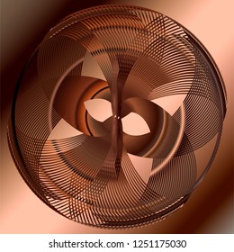 Brown pattern on cream background
