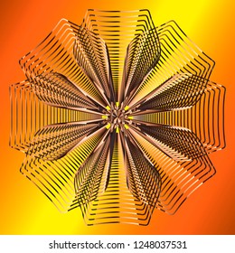 Brown pattern on brown glowing background
