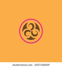Brown patterns inside the pink circle
