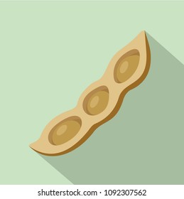 Brown peas icon. Flat illustration of brown peas vector icon for web design