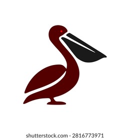 Brown Pelican Seabird Big Beak Icon Design