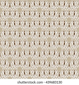 Brown people on coffee background. Seamless pattern