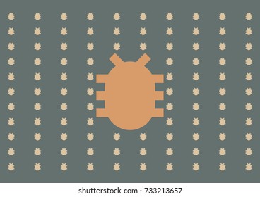 Brown pest placed in the center of the pattern.