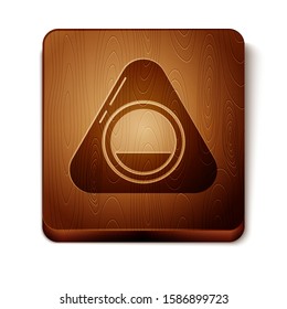 Brown Pet bed icon isolated on white background. Wooden square button. Vector Illustration