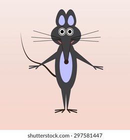 Brown Pet mouse flat icon 