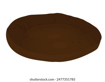 Brown  pet pillow. vector illustration