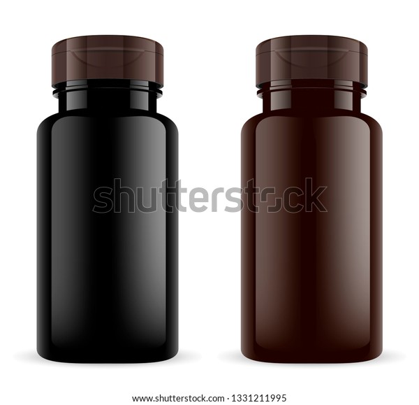 Download Brown Pill Bottle Amber Plastic 3d Stock Vector Royalty Free 1331211995