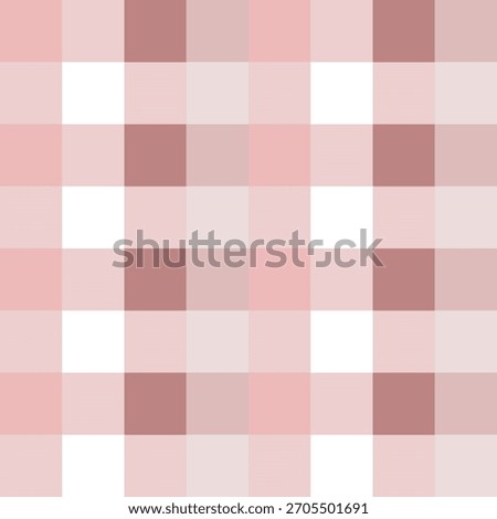 Brown and Pink Gingham Seamless Pattern – Soft Checkered Plaid Background, Cozy Pastel Fabric Design