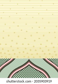 brown pink and green seamless stripe with retro border body pattern on green and yellow background