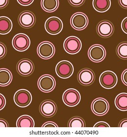 Brown and Pink Polka Dot Vector