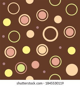 Brown and Pink Polka Dots seamless background

