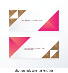 brown, pink triangle banner
