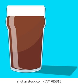 Brown pint of bitter or Beer