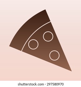 Brown Pizza vector icons 