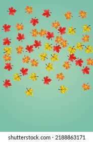 Vector verde de fondo de planta marrón. Ilustración del patrón floral. Hoja de Tierra Naranja. Abstract Leaves Card.