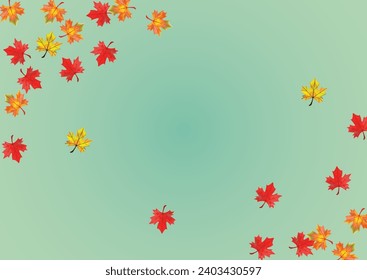 Brown Plant Background Green Vector. Leaves Decoration Frame. Colorful Pattern Foliage. Abstract Floral Template.
