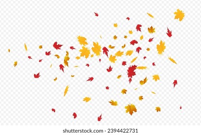 Brown Plant Vector Transparent Background. Celebrate Floral Illustration. Orange Seasonal Leaves Design. Abstract Card.