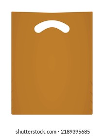 Brown plastic bag. vector illustration