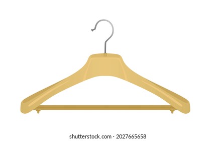 Brown plastic hanger.  vector illustration