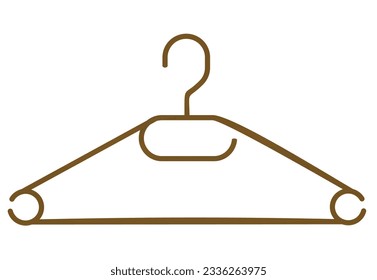 Brauner Plastikbügel.  Vektorgrafik