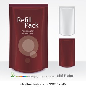 brown plastic packaging ready for your design. isolated over white background. vector