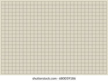 Brown plotting graph grid paper background - Vector
