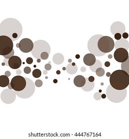 Brown polkadots abstract background
